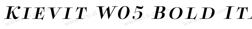 Kievit W05 Bold Ital字体转换